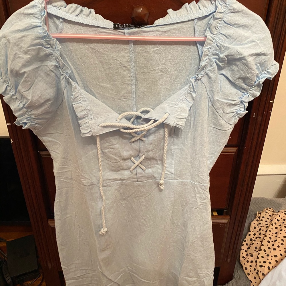 Baby blue nasty gal mini dress